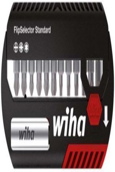 Wiha FlipSelector 39060 Jeu d'embouts - Jeu de 15 pièces de combinaison de rainures croisées