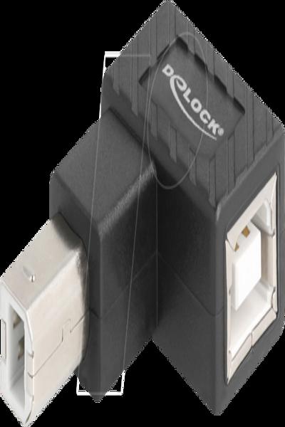Adaptateur USB Delock - USB Type B (M) vers USB Type B (F) coudé vers le haut