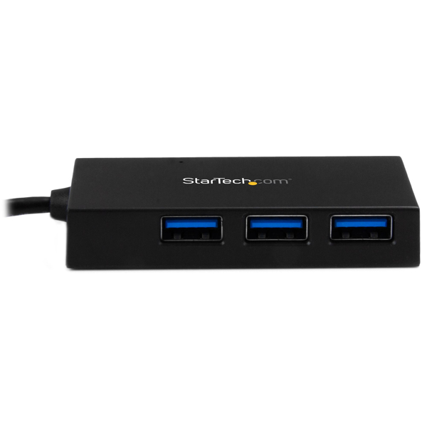 StarTech 4 Port USB 3.0 Hub - USB-C to 4x USB-A - Includes power adapter - Compact USB C Hub - USB Type C Hub - USB Hub - USB Type C - Hub - 4 ports - HB30C4AFS