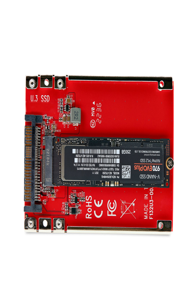 StarTech.com M.2 to U.3 Adapter, For M.2 NVMe SSDs, PCIe M.2 Drive to 2.5inch U.3 (SFF-TA-1001) Host Adapter/Converter, TAA Compliant - 1M25-U3-M2-ADAPTER