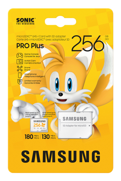 Samsung Micro SD mSD/Sonic the Hedgehog Pro Plus - Micro SD - MB-MD256SA/LC1