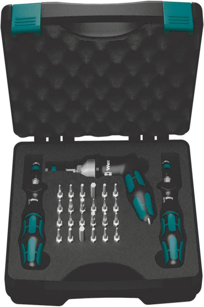 Jeu de tournevis dynamométriques d'atelier Wera 7440/41/42, 27 pièces, 0,3 à 6