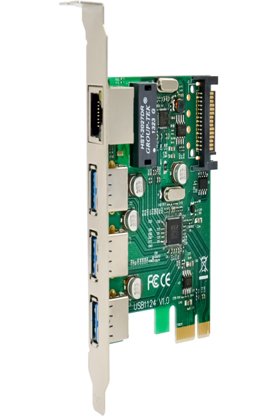 InLine Gigabit USB 3.2 Combo Card PCIe x1 - 51125R