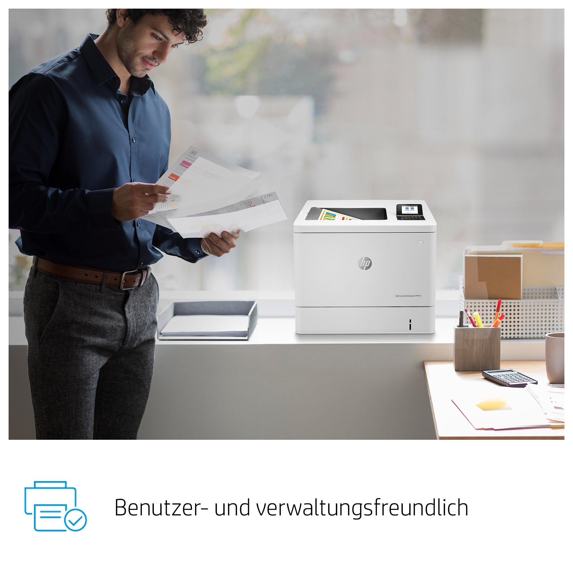HP Color LaserJet Enterprise M554dn Printer - 7ZU81A