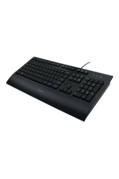 Logitech Keyboard K280e for Business - Full-size (100%) - Wired - USB - AZERTY - Black - 920-005210