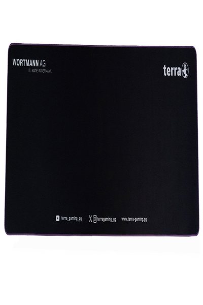 TERRA Mousepad XXL NEON Gaming black/purple lila Umkettelung 900 x 400 3