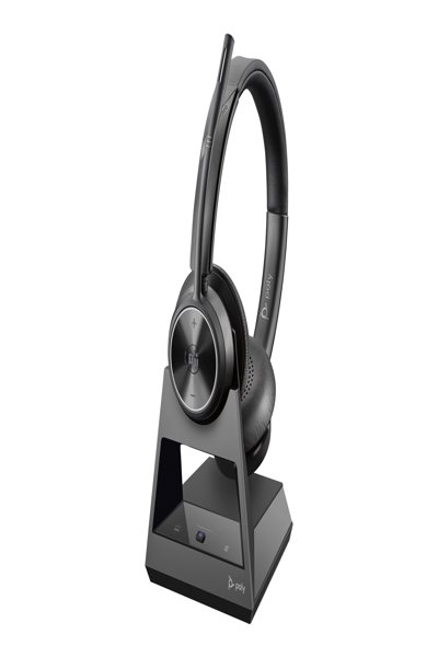 Poly Savi 7320 Office Stereo DECT 1880-1900 MHz Headset - Wireless - Calls/Music - 20 - 20000 Hz - 160 g - Headset - Black