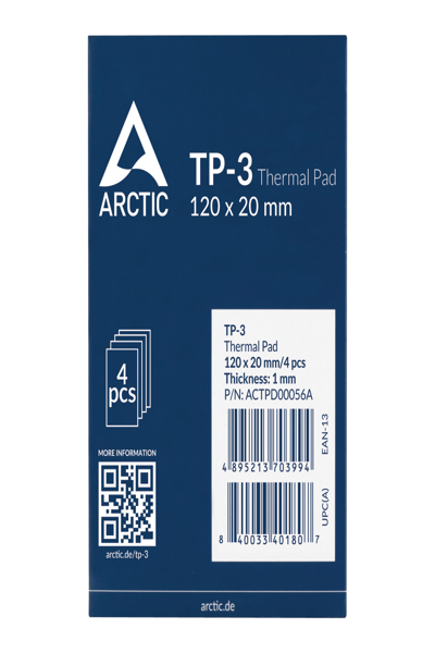 Arctic TP-3 termisk kudde blå 4-pack - ACTPD00056A