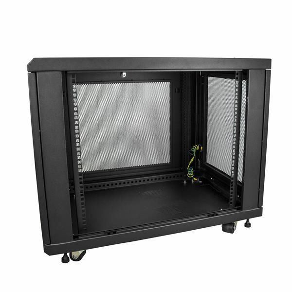 StarTech Server Rack Cabinet - 78.70cm (31") Deep Enclosure - 12U - Cabinet - Black - 12U - 78.7cm (31") (RK1233BKM) - RK1233BKM