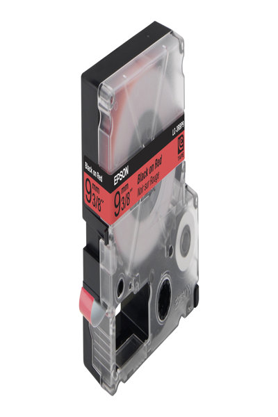 Cartouche d'étiquettes Epson Pastel LC-3RBP9 Noir/Rouge 9 mm (9 m) - Noir sur rouge - Transfert thermique - Chine - 9 m - 1 pièce(s) - 25 mm