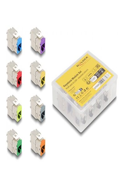 Delock Keystone-modul - RJ-45 (hona) till LSA (hona) - 87896