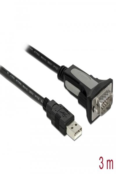 Delock Adapter USB Typ-A till 1 x seriell RS-232 DB9 - 65962