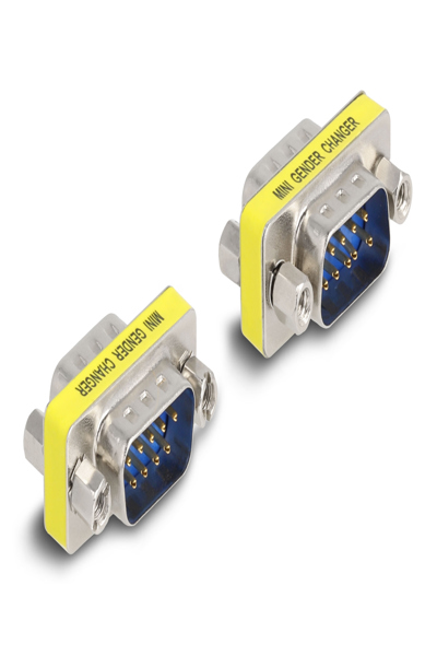 Delock Gender changer - DB-9 (M) to DB-9 (M) (pack of 2) - 66464