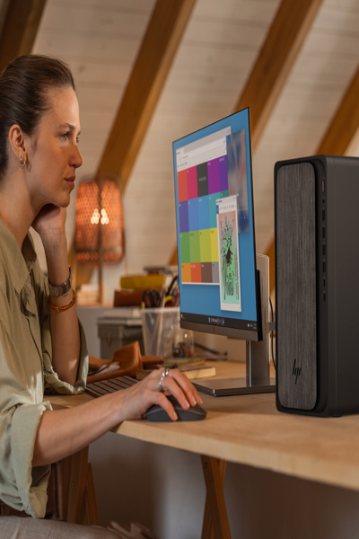 HP Omnidesk Desktop PC M02-0173ng: AMD Ryzen 7-8700G, 16GB DDR5 - BK2K4EA