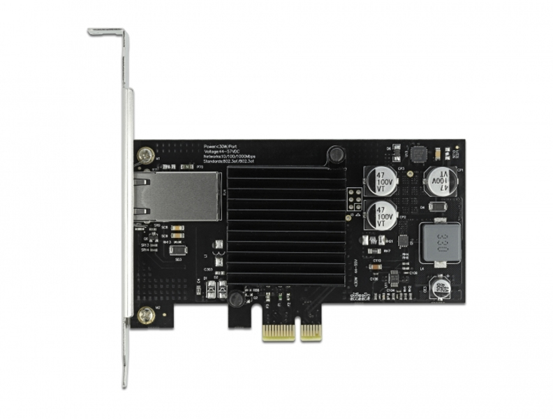 Delock Network adapter - PCIe 2.1 low profile - Gig Ethernet (PoE+) x 1 - 89574