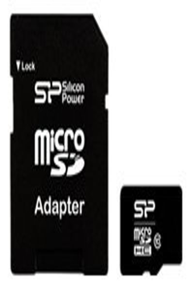 Silicon Power Flash memory card (microSDHC to SD adapter included) - SP008GBSTH010V10SP