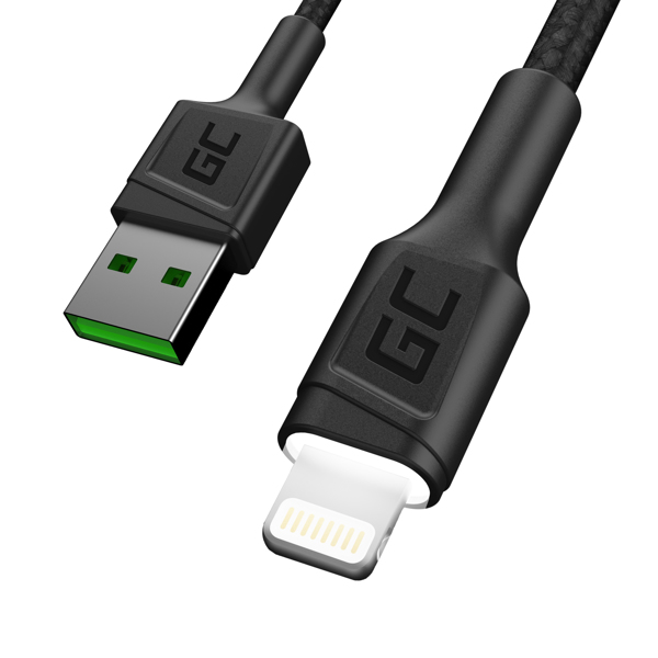 Green Cell KABGC12 - 2 m - Lightning - USB A - Male - Male - KABGC12