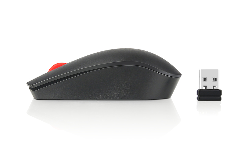 ThinkPad Essential Wireless Mouse - Maus - Laser - 3 Tasten - kabellos - 2.4 GHz - kabelloser Empfänger (USB) ( 4X30M56887 ) - 4X30M56887