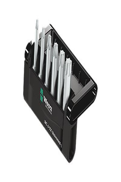 Wera Bit-Check 6 TX Universal 1 SB - 6 pc(s) - Torx - TX10 - TX15 - TX20 - TX25 - TX30 - TX40 - Steel - 1x TX 10x50 mm 1x TX 15x50 mm 1x TX 20x50 mm 1x TX 25x50 mm 1x TX 30x50 mm 1x TX 40x50 mm - CE - GS - DVE
