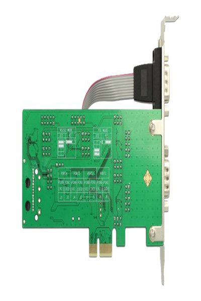 Delock PCI Express Card > 3 x Serial RS-232 + 1 x TTL 3.3 V / RS-232 with Voltage Supply - 62922