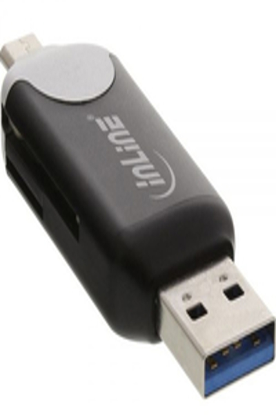 Lecteur de cartes double USB 3.0 InLine pour SDXC et microSDXC
