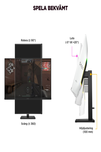 HP OMEN Transcend 32 UHD OLED Gaming Monitor: 32-inch 4K OLED gaming monitor. - 9R181AA#ABB
