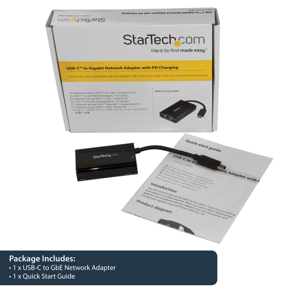 StarTech US1GC30PD USB-C to Gigabit Network Adapter PD - US1GC30PD