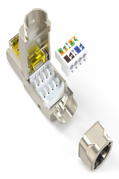 DIGITUS CAT 8.1 field connector, shielded, tool-free mounting connection - DN-93838