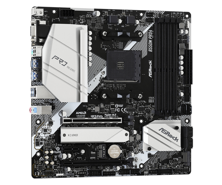 ASRock B550M Pro4 Micro ATX AM4 Moderkort - 90-MXBDK0-A0UAYZ