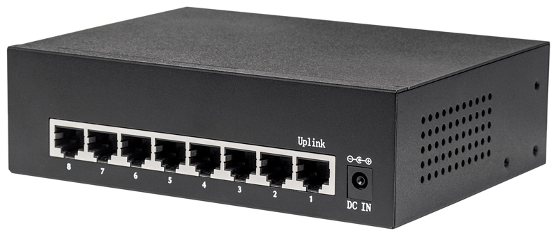 8-portars Gigabit Ethernet PoE+ Switch - 561204