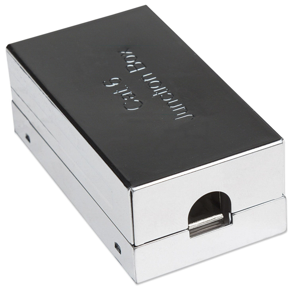 Cat6 anslutningsbox FTP Silver Ansluter två skärmade Cat6-kablar utan att använda kopplingar - 512381