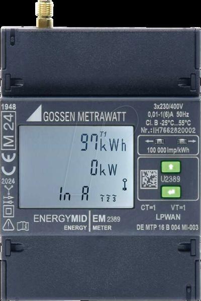 GMC Instruments EM2389 Three-Phase Meter 5A MID-Compliant