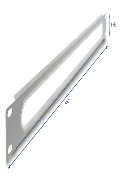 Delock 19" 1U Cable Gland with Edge Protection grey - 67276