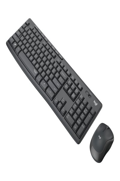 Logitech MK295 Silent Wireless Combo - Full-size (100%) - Wireless - RF Wireless - AZERTY - Graphite - Mouse included - 920-009803