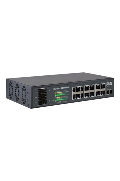 InLine PoE+ Gigabit Network Switch 24 port,1 Gb/s - 2xSFP,19"1U (incl. brackets) - 32324P