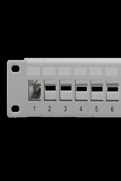 LogiLink NK4057 19" Patchpanel 24 Keystone Modules Grå - NK4057