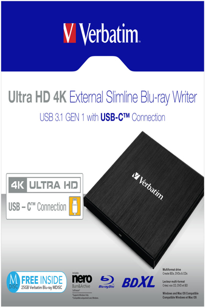 Verbatim Ultra HD 4K - Diskenhet - 43888