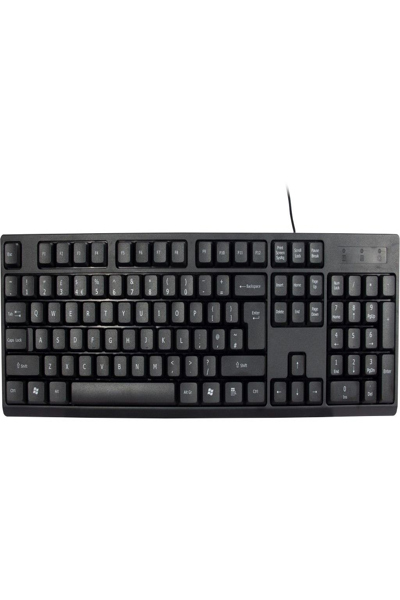 Inter-Tech NK-1000EC - Taille standard (100 %) - Filaire - USB - QWERTY - Noir - Souris incluse
