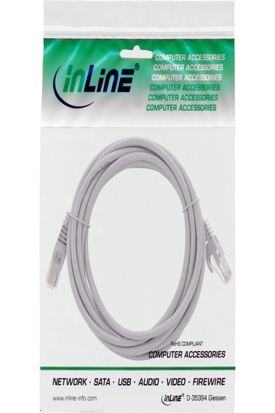 InLine Patch Cable U/UTP Cat.5e grey 2m