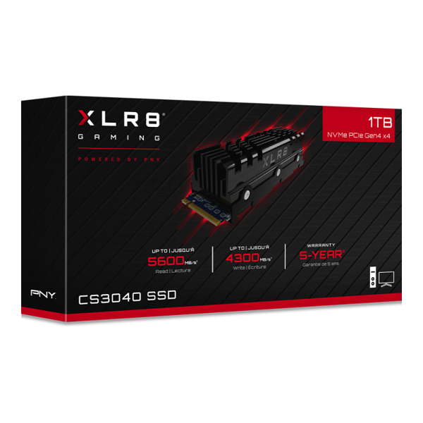 PNY XLR8 CS3040 - SSD - 1 TB - internal - M.2 2280 NVMe - M280CS3040HS-1TB-RB