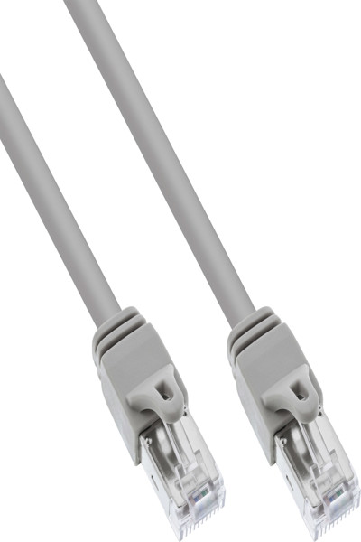 Câble de raccordement en ligne S/FTP PiMF Cat.6 certifié gris 0,3 m