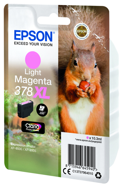 Epson Squirrel Light Magenta 378XL Claria Photo HD Ink
