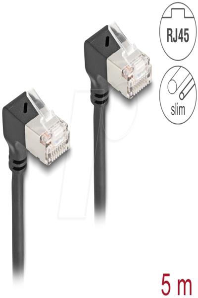 Câble réseau Delock - RJ-45 (M) coudé vers le bas vers RJ-45 (M) coudé vers le bas