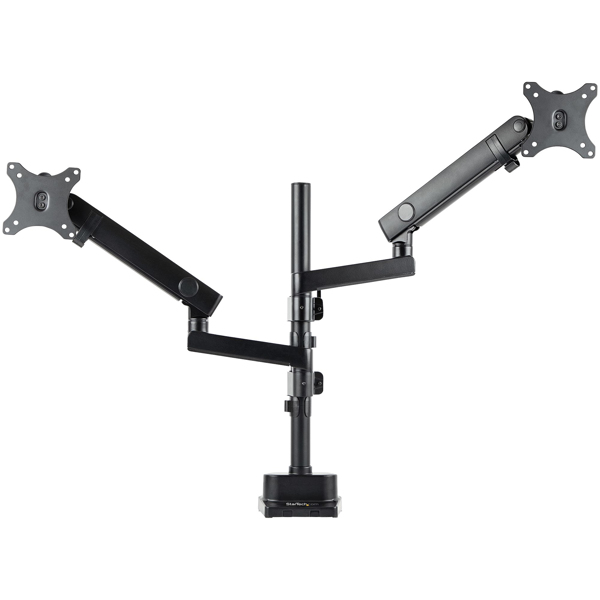 Dual monitor holder for table mounting - Flexible monitor arm for 2x VESA monitors up to 81.28cm 32inch - height adjustable - ARMDUALPIVOT