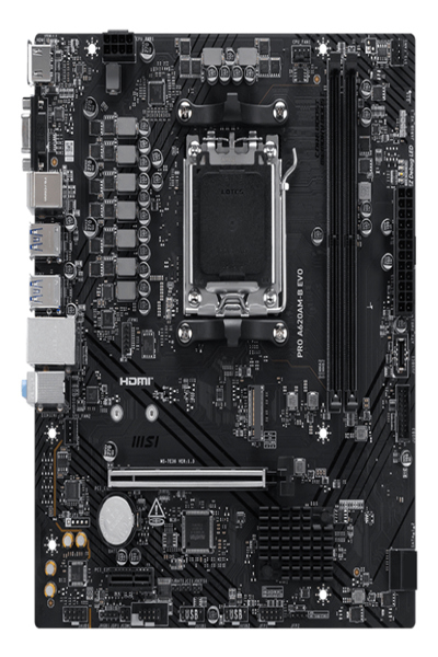 MSI PRO A620AM-B EVO AM5 MOTHERBOARD - 7E36-001R