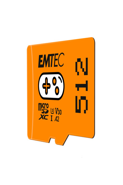 EMTEC Gaming 512 GB microSDXC orange UHS-I U3 V30 A2 - Extended Capacity SD (MicroSDHC) - ECMSDM512GXCU3G