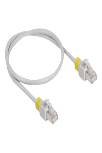 Delock Network cable RJ45 Cat.6A S/FTP with colored clips 0.5 m - 0.5 m - Cat6a - S/FTP (S-STP) - RJ-45 - RJ-45 - Grey - 80117