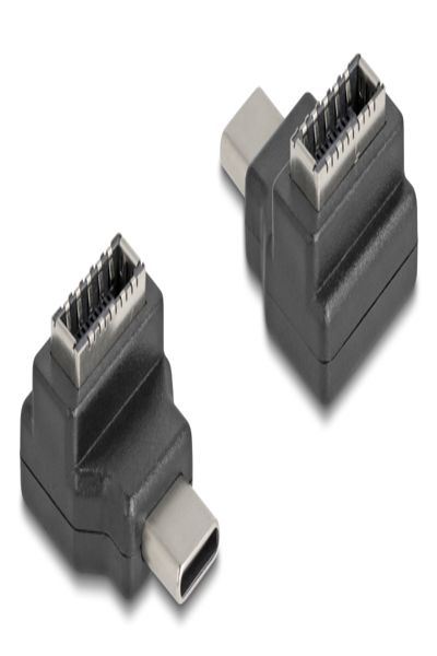 Delock Adapter USB 10 Gbps Type-C Stecker zu Typ-E Key A Buchse schwarz - Adapter - 67235