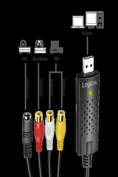 LogiLink USB Audio/Video Grabber Svart - VG0030A