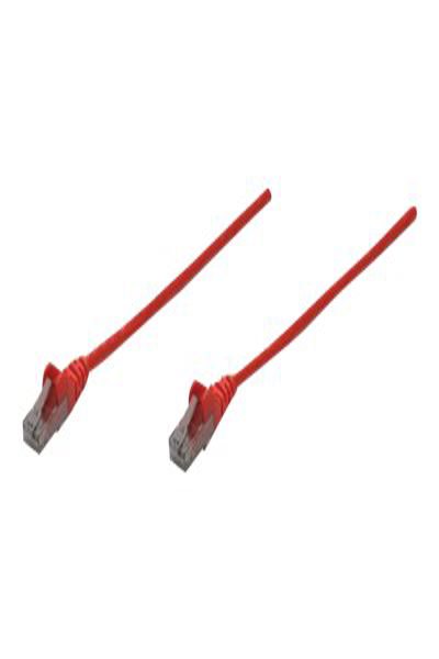Intellinet Network Patch Cable - Cat6 - 1m - Red - CCA - U/UTP - PVC - RJ45 - Gold Plated Contacts - Snagless - Booted - Lifetime Warranty - Polybag - 1 m - Cat6 - U/UTP (UTP) - RJ-45 - RJ-45 - 342148